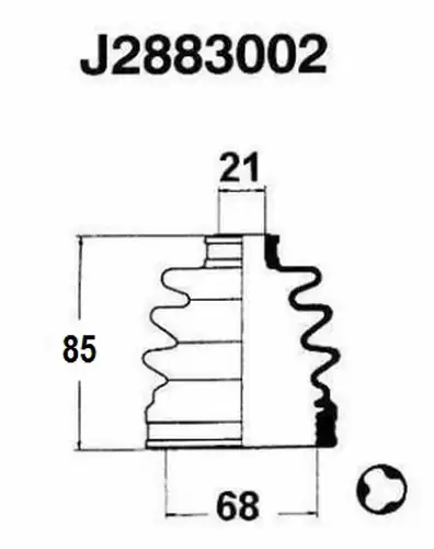 комплект маншон, полуоска NIPPARTS J2883002