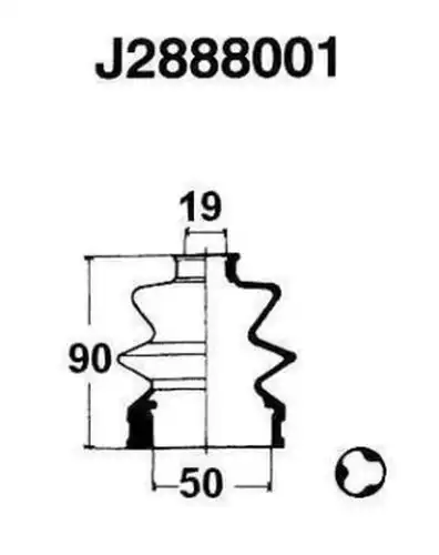 комплект маншон, полуоска NIPPARTS J2888001