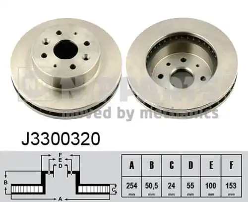 спирачен диск NIPPARTS J3300320