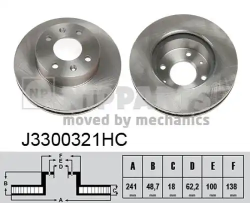 спирачен диск NIPPARTS J3300321HC