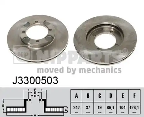 спирачен диск NIPPARTS J3300503