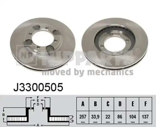 спирачен диск NIPPARTS J3300505