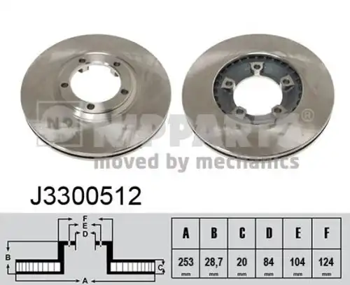 спирачен диск NIPPARTS J3300512