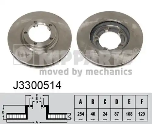 спирачен диск NIPPARTS J3300514