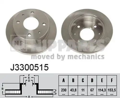 спирачен диск NIPPARTS J3300515