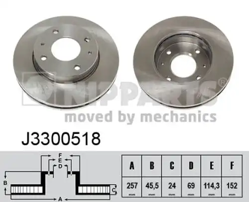 спирачен диск NIPPARTS J3300518