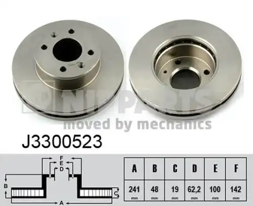 спирачен диск NIPPARTS J3300523