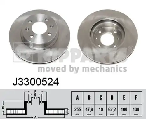 спирачен диск NIPPARTS J3300524