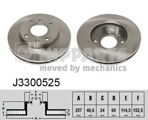 спирачен диск NIPPARTS J3300525