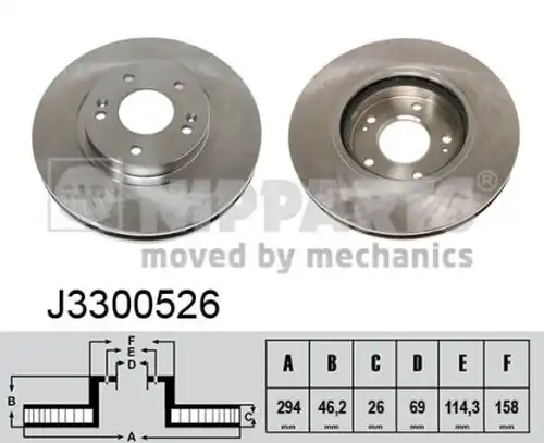 спирачен диск NIPPARTS J3300526