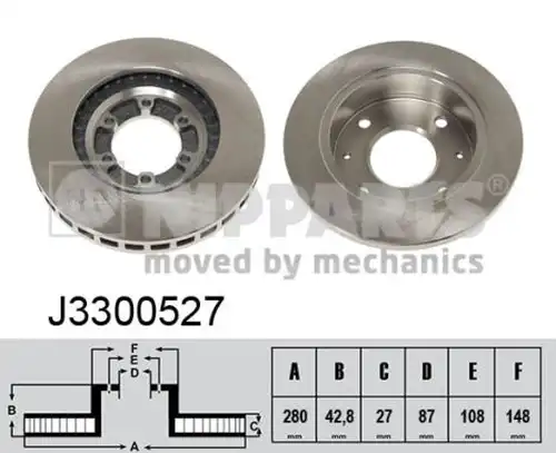 спирачен диск NIPPARTS J3300527