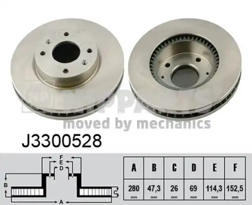 спирачен диск NIPPARTS J3300528