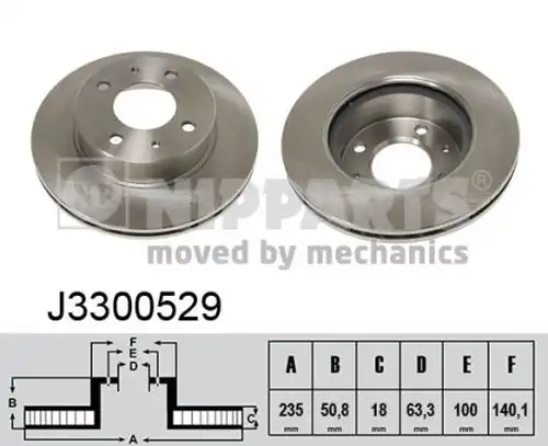 спирачен диск NIPPARTS J3300529