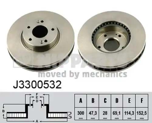 спирачен диск NIPPARTS J3300532