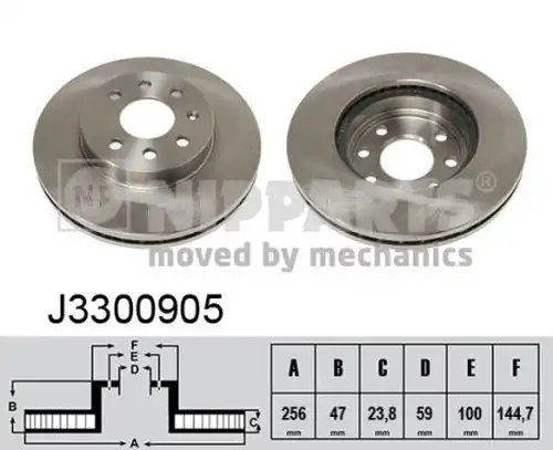 спирачен диск NIPPARTS J3300905