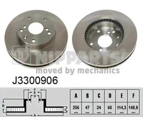 спирачен диск NIPPARTS J3300906