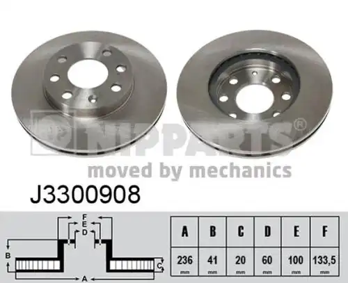 спирачен диск NIPPARTS J3300908