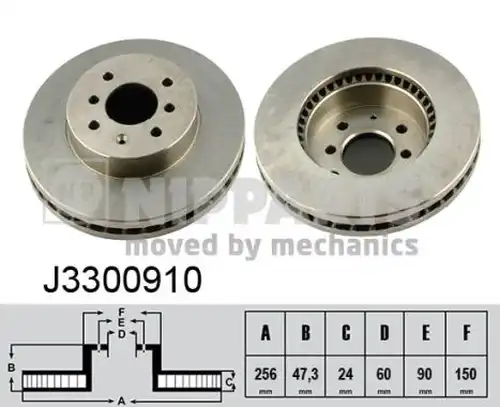 спирачен диск NIPPARTS J3300910