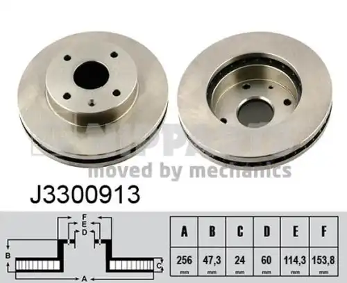 спирачен диск NIPPARTS J3300913