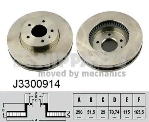 спирачен диск NIPPARTS J3300914