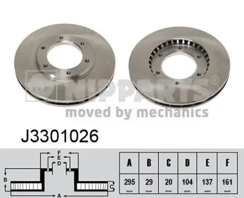 спирачен диск NIPPARTS J3301026