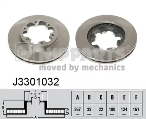 спирачен диск NIPPARTS J3301032