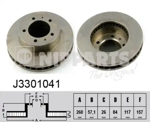 спирачен диск NIPPARTS J3301041