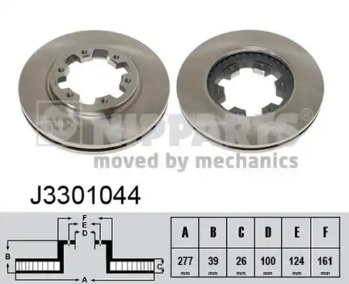 спирачен диск NIPPARTS J3301044