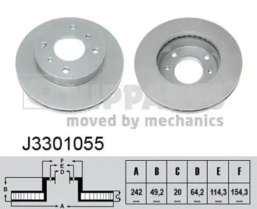 спирачен диск NIPPARTS J3301055