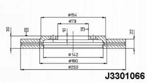 спирачен диск NIPPARTS J3301066