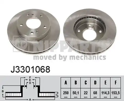 спирачен диск NIPPARTS J3301068