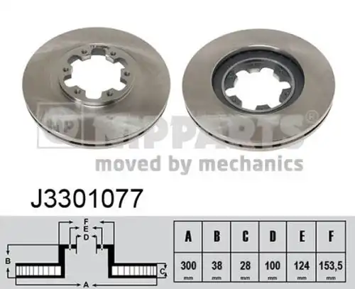 спирачен диск NIPPARTS J3301077