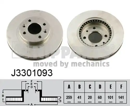 спирачен диск NIPPARTS J3301093