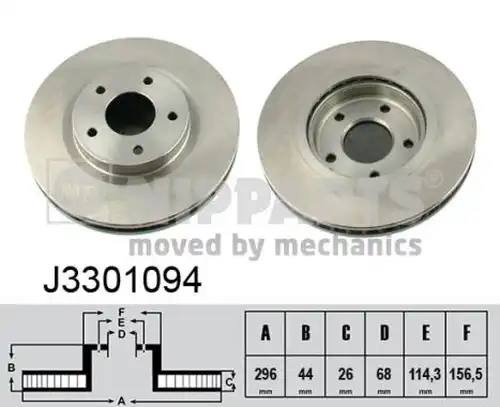 спирачен диск NIPPARTS J3301094