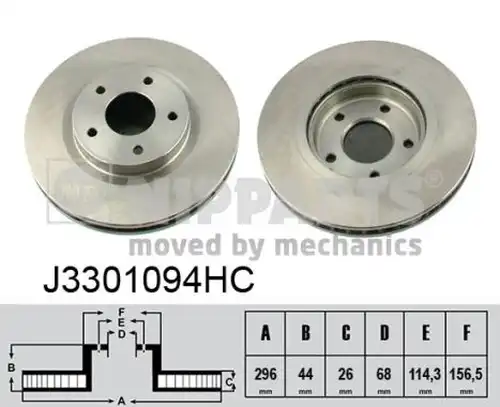 спирачен диск NIPPARTS J3301094HC