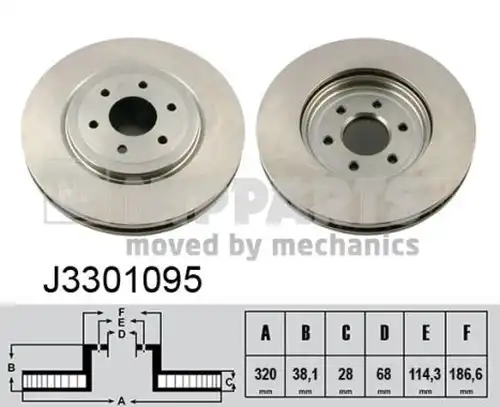 спирачен диск NIPPARTS J3301095