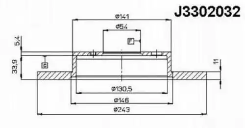 спирачен диск NIPPARTS J3302032