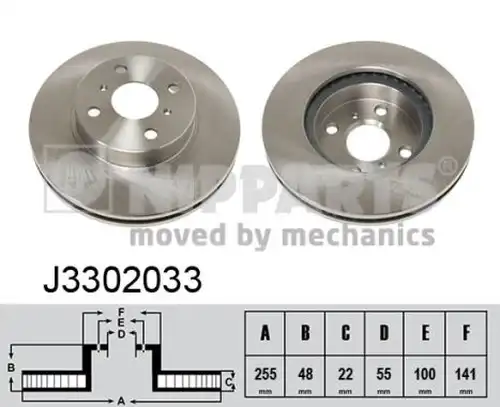 спирачен диск NIPPARTS J3302033