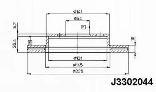 спирачен диск NIPPARTS J3302044