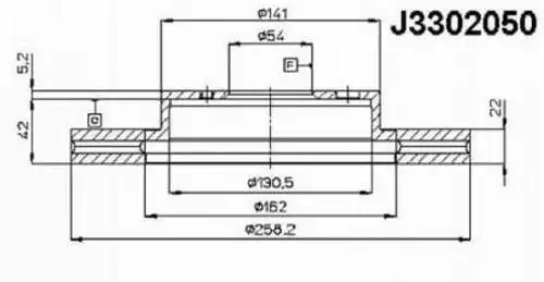 спирачен диск NIPPARTS J3302050