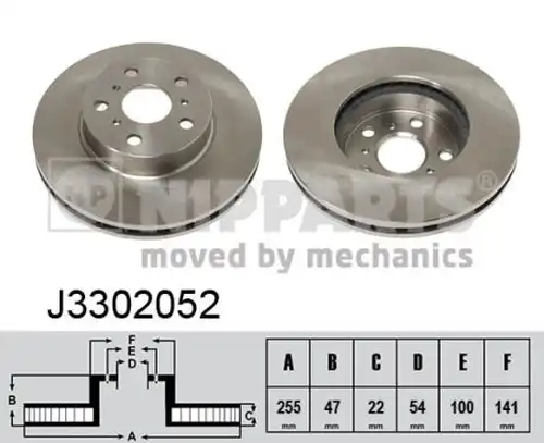 спирачен диск NIPPARTS J3302052