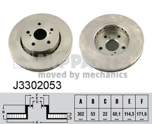 спирачен диск NIPPARTS J3302053