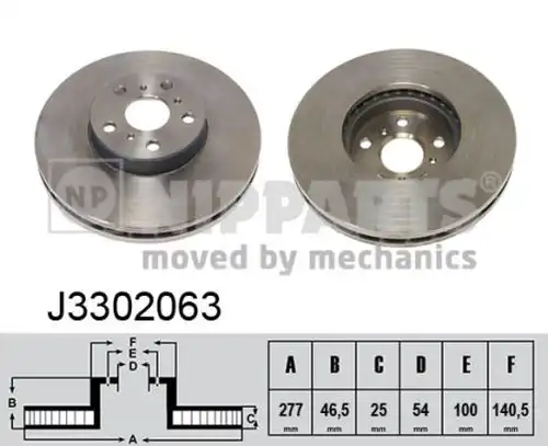 спирачен диск NIPPARTS J3302063