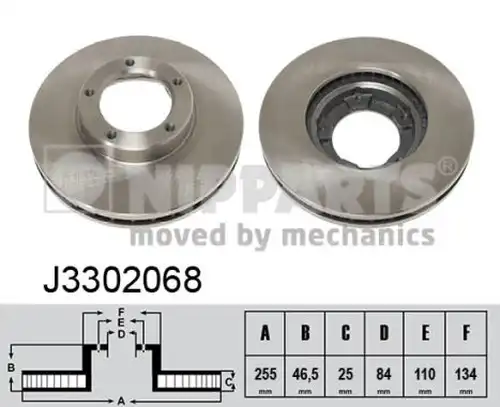 спирачен диск NIPPARTS J3302068