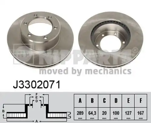 спирачен диск NIPPARTS J3302071