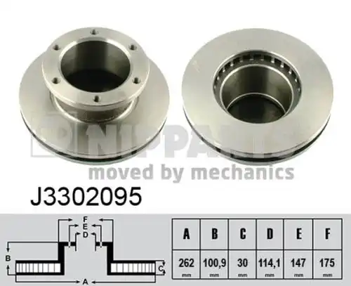 спирачен диск NIPPARTS J3302095