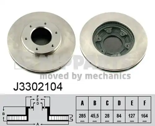 спирачен диск NIPPARTS J3302104