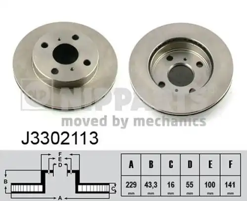 спирачен диск NIPPARTS J3302113