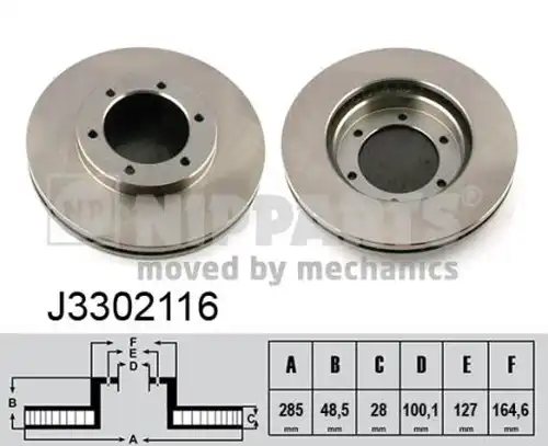 спирачен диск NIPPARTS J3302116