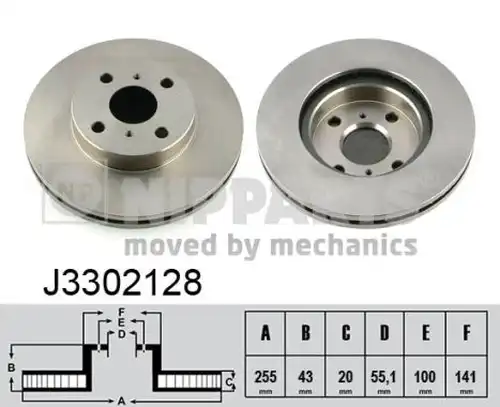 спирачен диск NIPPARTS J3302128